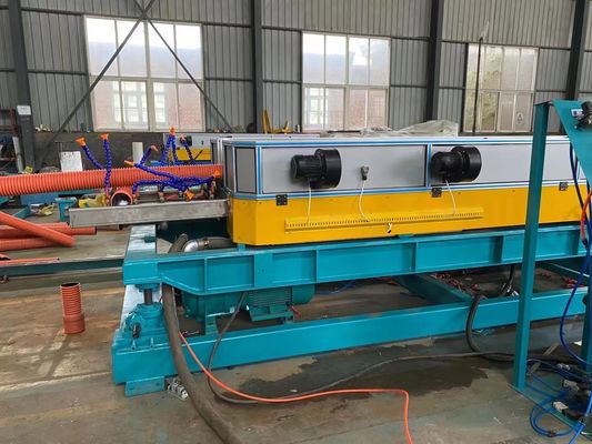 Dây chuyền ép đùn ống đôi tường bằng điện cho ống tưới nước PE PP PVC
