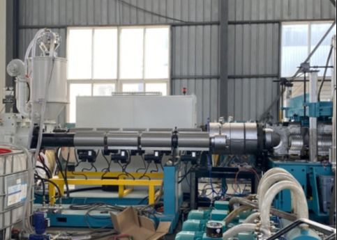 200-250 kg / h Dây chuyền đùn ống sóng kép PE / HDPE / PVC