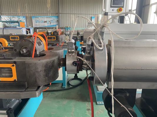Nhựa PE PVC Dây chuyền sản xuất ống sóng đơn / đôi Tường dây chuyền đùn