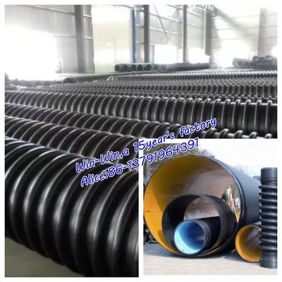 Kết cấu tường HDPE Dây chuyền sản xuất đùn ống sóng xoắn ốc