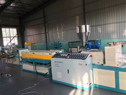 Dây chuyền ép đùn ống sóng đơn tường chống cháy PVC trắng