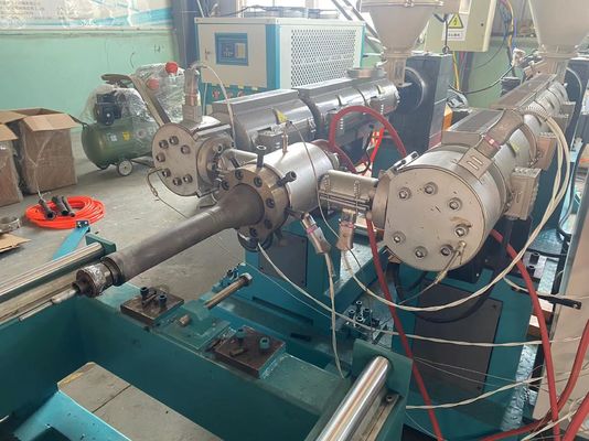 PVC PP PE PA Ống đôi tường / Dây chuyền ép đùn ống sóng điện