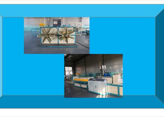 Máy đùn trục vít đôi PVC 100Kgh màu đen / Dây chuyền sản xuất ống nước / PE