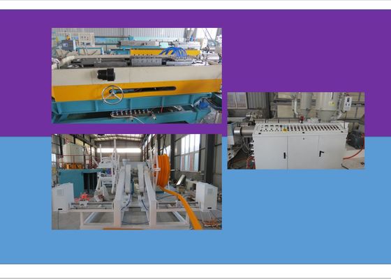 PVC PE PP Dây cáp sóng đơn Bảo vệ dây nhựa Máy đùn ống / Dây chuyền đùn ống sóng