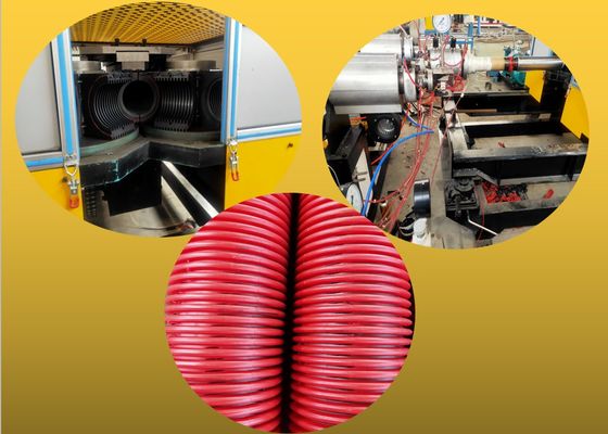 PVC HDPE PP Máy đùn ống sóng xoắn ốc đôi