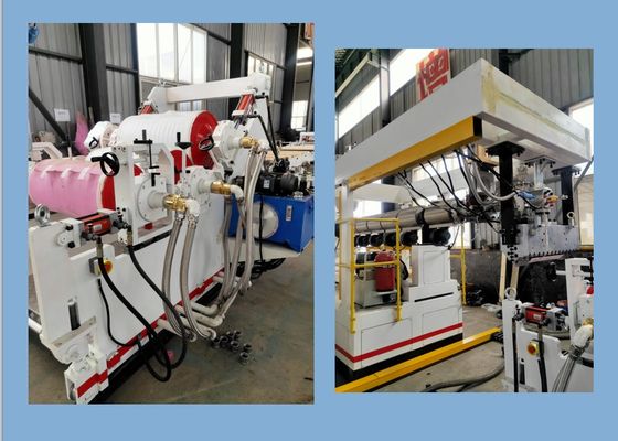 Dây chuyền đùn tấm nhựa 1000mm Máy đùn tấm PP PS đơn trục vít 500kg / H