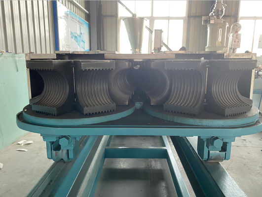 Dây chuyền đùn ống sóng đơn PVC 160mm Trục vít đôi 6m / phút