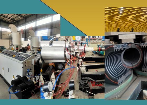 Máy làm dây chuyền đùn ống sóng PP PE HDPE 20-63mm
